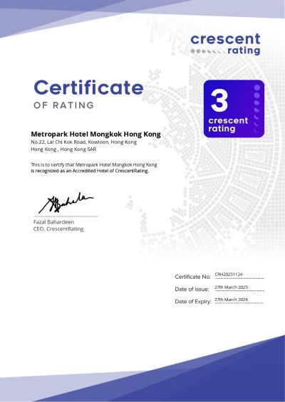 Metropark Hotel Mongkok Hong Kong-Hotel-Rating-Certificate