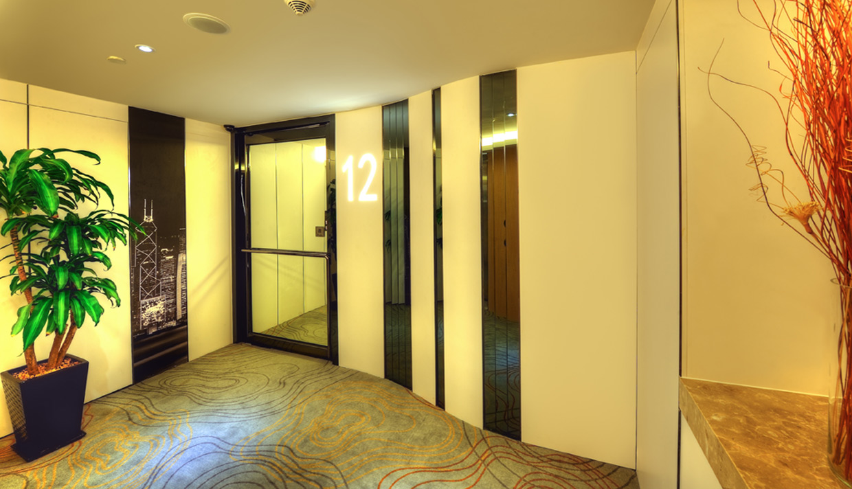 香港旺角维景酒店楼层走廊